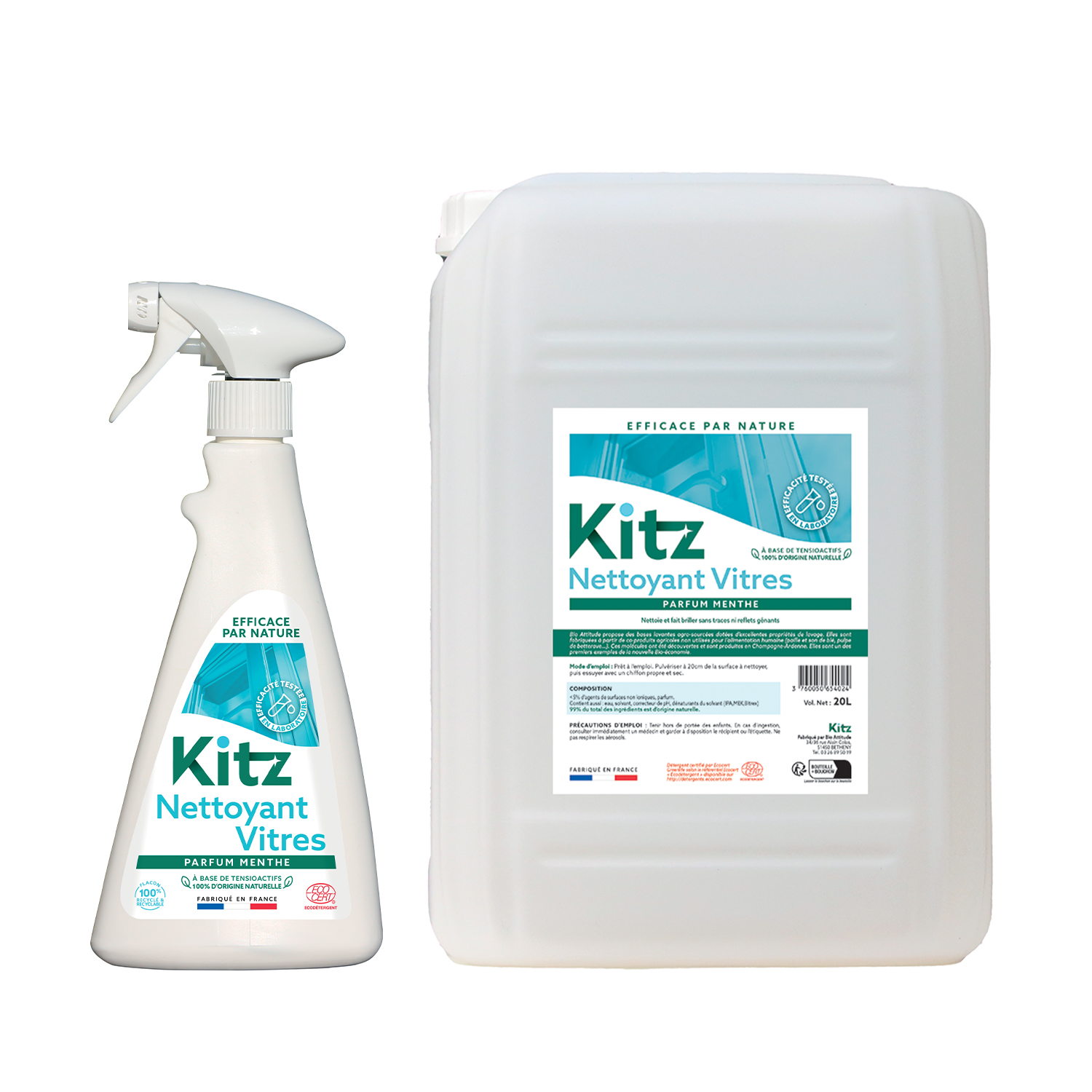 Nettoyant Vitres Kitz - Nettoyants écologiques puissants pour l'entretien des locaux et de la maison.