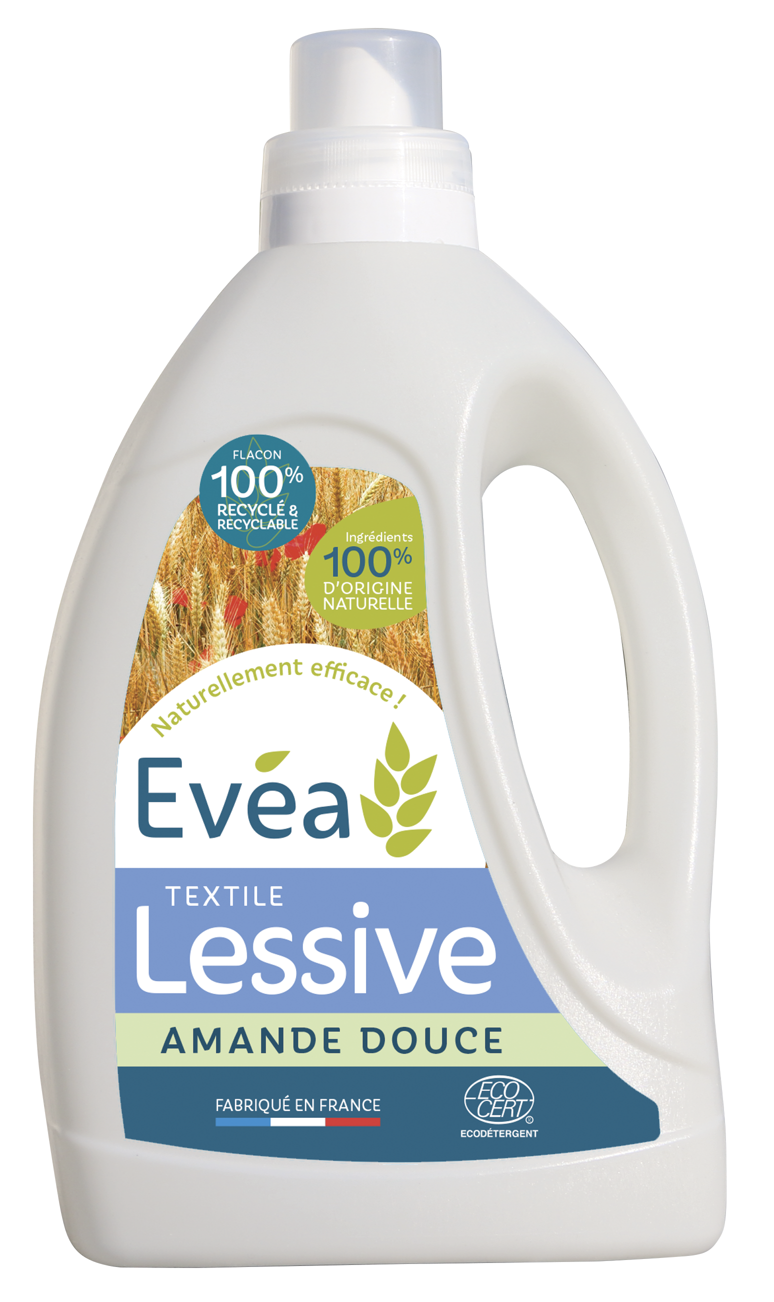 Lessive Concentrée Amande douce Evéa - Produits d'hygiène et de nettoyage agro-sourcés