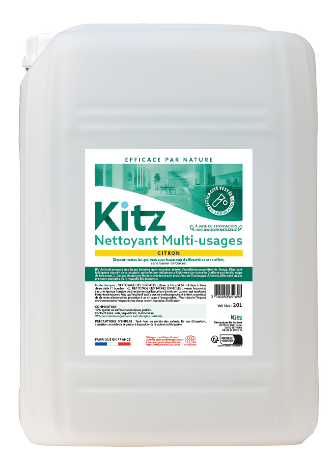 Nettoyant Sols et  Multi-usages Kitz - détergents écologiques et bio d’origine végétale et naturelle