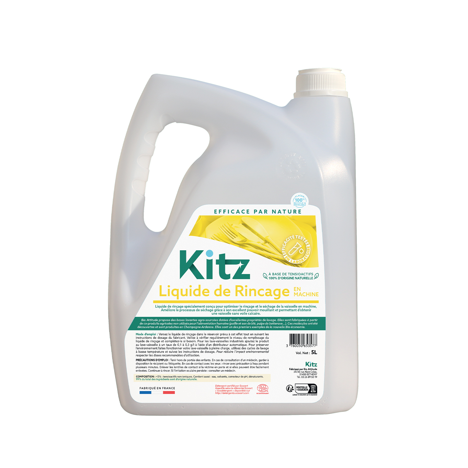 Liquide de Rinçage en Machine Kitz  - Nettoyants écologiques puissants pour l'entretien des locaux et de la maison.
