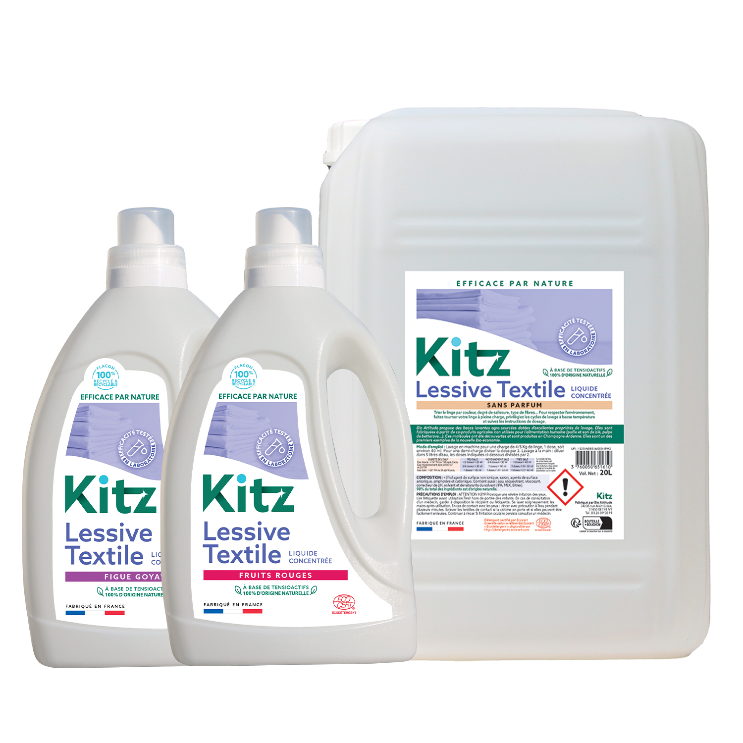 Lessive Liquide Kitz - Nettoyants écologiques puissants pour l'entretien des locaux et de la maison.