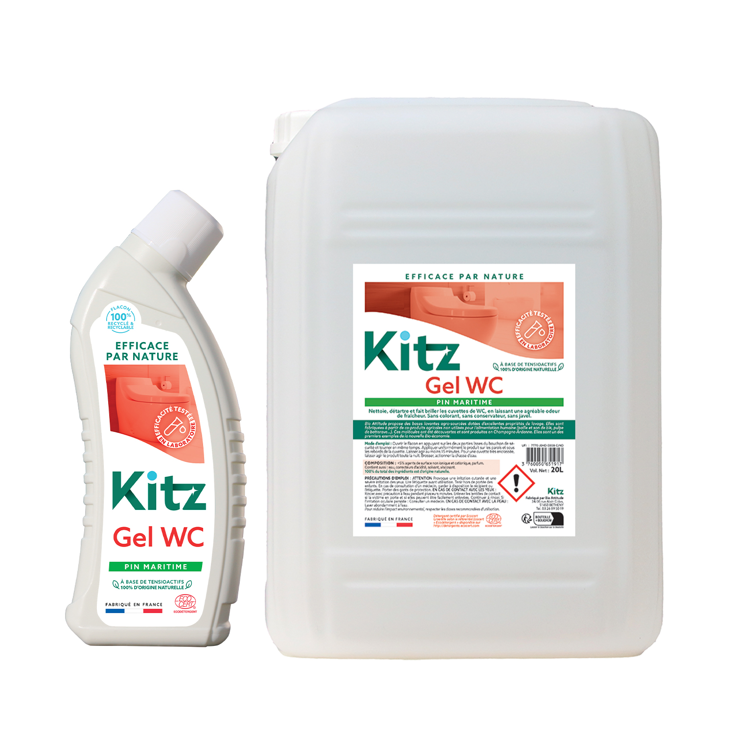 Gel WC Kitz - détergents écologiques et bio d’origine végétale et naturelle