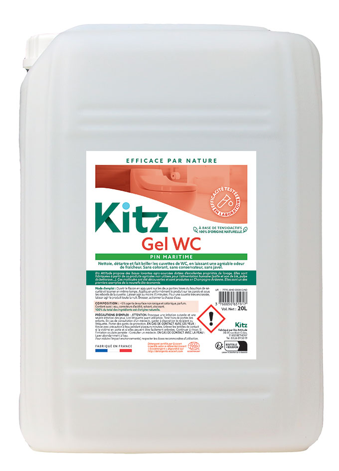 Gel WC Kitz - détergents écologiques et bio d’origine végétale et naturelle