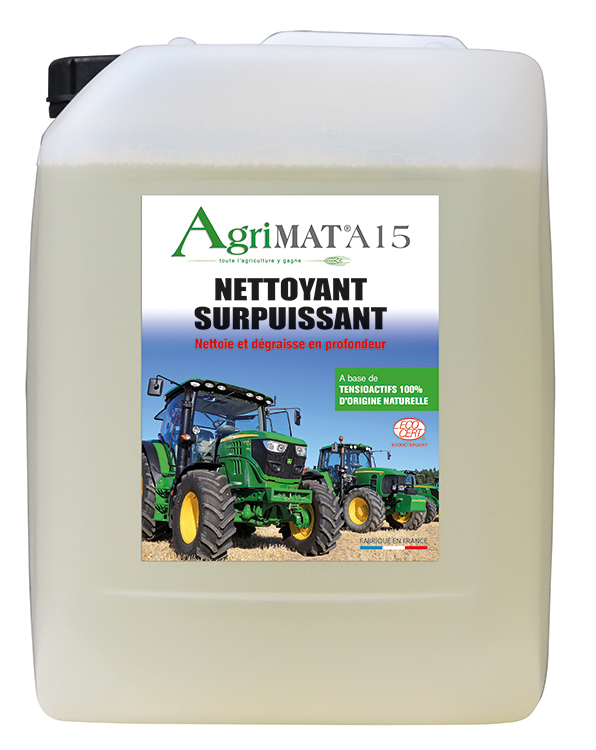 Nettoyant dgraissant Agrimat A15 - Nettoyants cologiques puissants pour l'entretien des matriels et installations agricoles et viticoles.