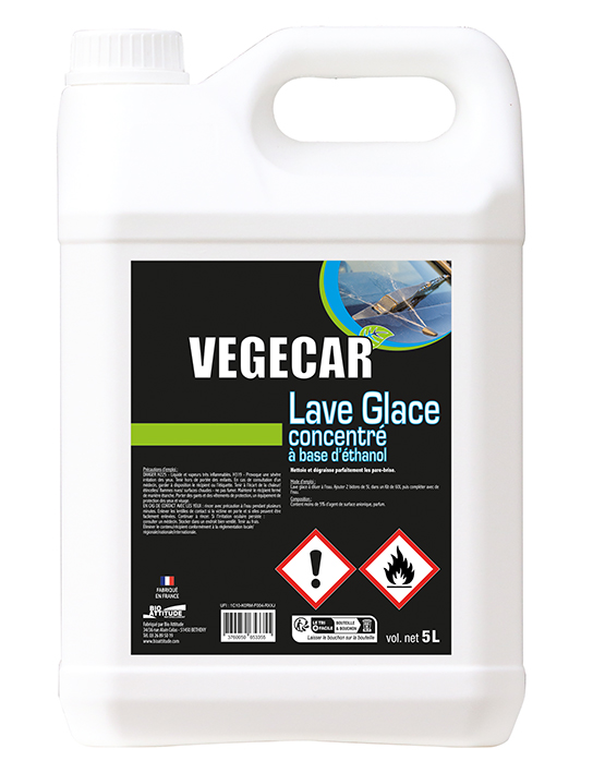 Lave glace concentr Vgcar - Nettoyants cologiques puissants pour l'entretien et l'embellissement des vhicules